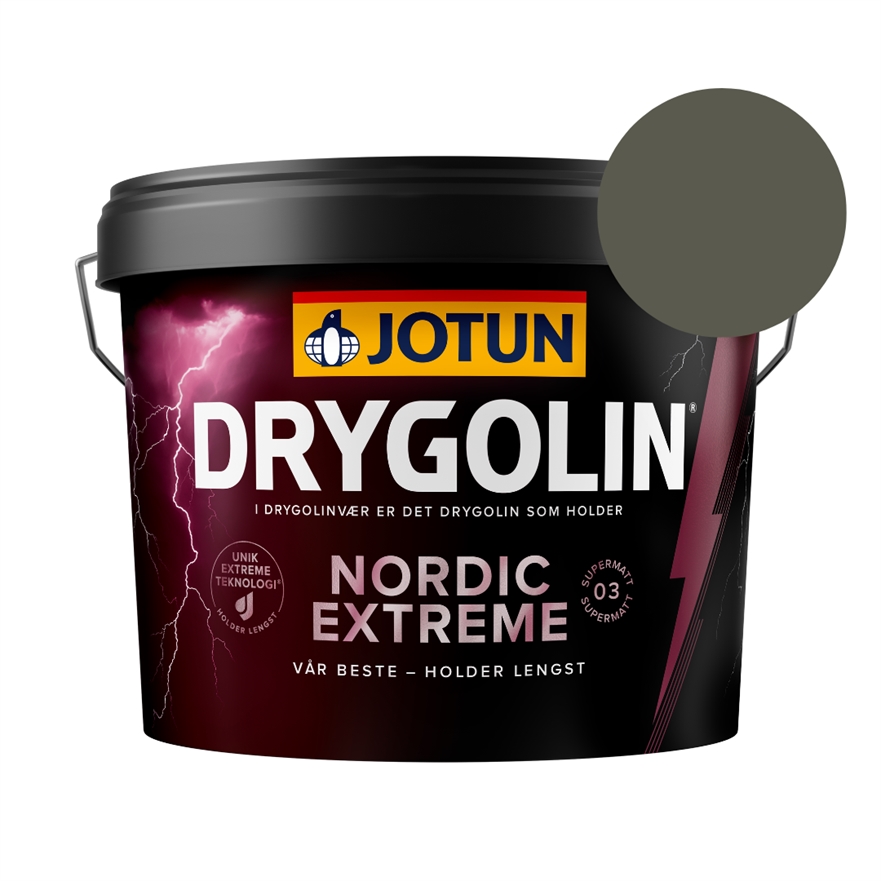 TILBUD: Jotun Drygolin Nordic Extreme Supermat 9 l. Farve: 0745 Grønn Umbra