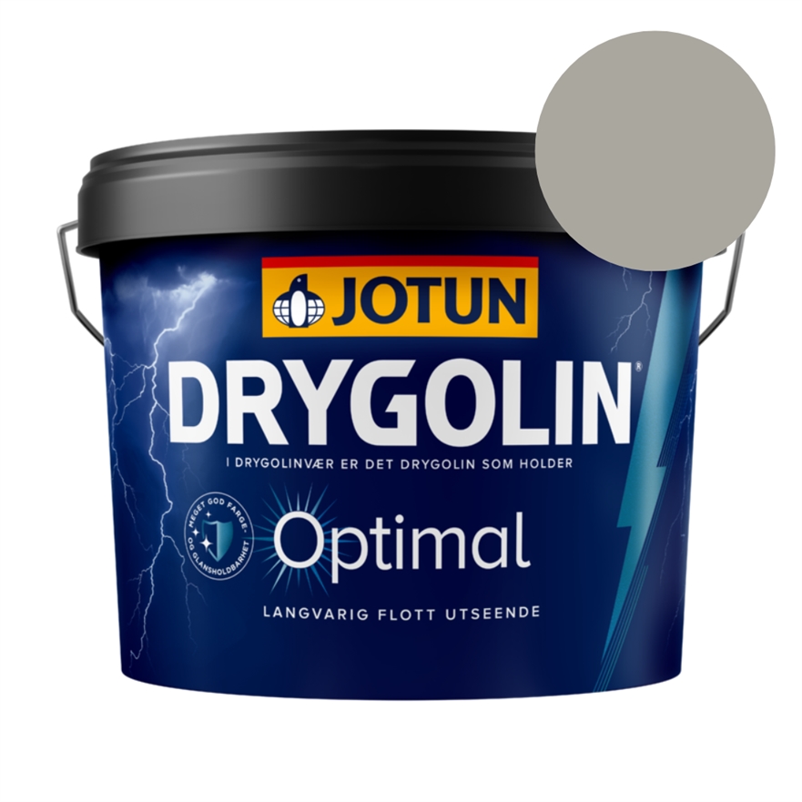 TILBUD: JOTUN DRYGOLIN OPTIMAL Glans 25 - træbeskyttelse 9 l. - Farve: Gylden Grå
