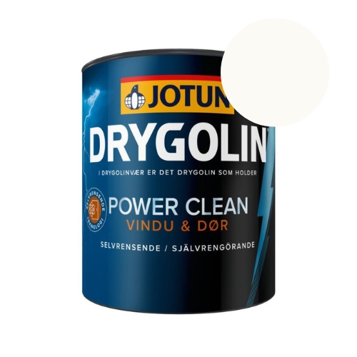 TILBUD: JOTUN DRYGOLIN POWER CLEAN Glans 15 - Vindue & Dør. 0,68 l - Farve: 9010 Reinweiss