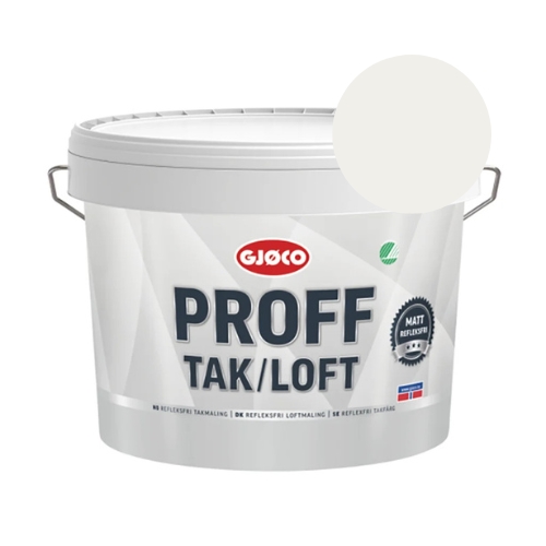 Gjøco Proff Tak/Loft - 9 l. Glans 1-3 (mat) - Hvid.