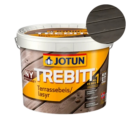 TILBUD: JOTUN TREBITT TERRASSEOLIE 9 L. - transparent. Farve: 90002 Gråsvart