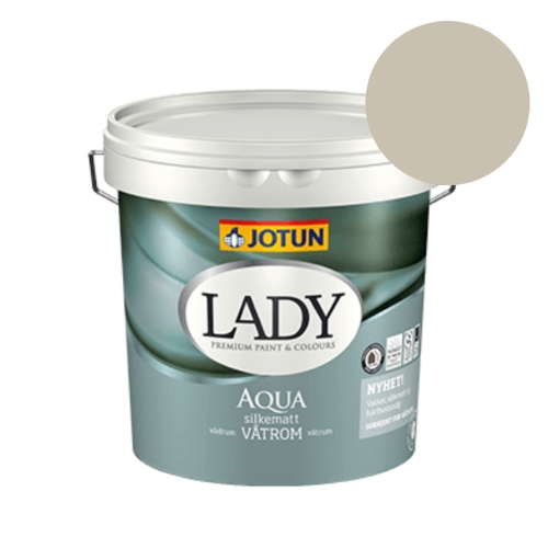 TILBUD: JOTUN LADY Aqua 2,7 l. Vådrumsmaling (Glans 10). Farve: 12075 Soothing Beige