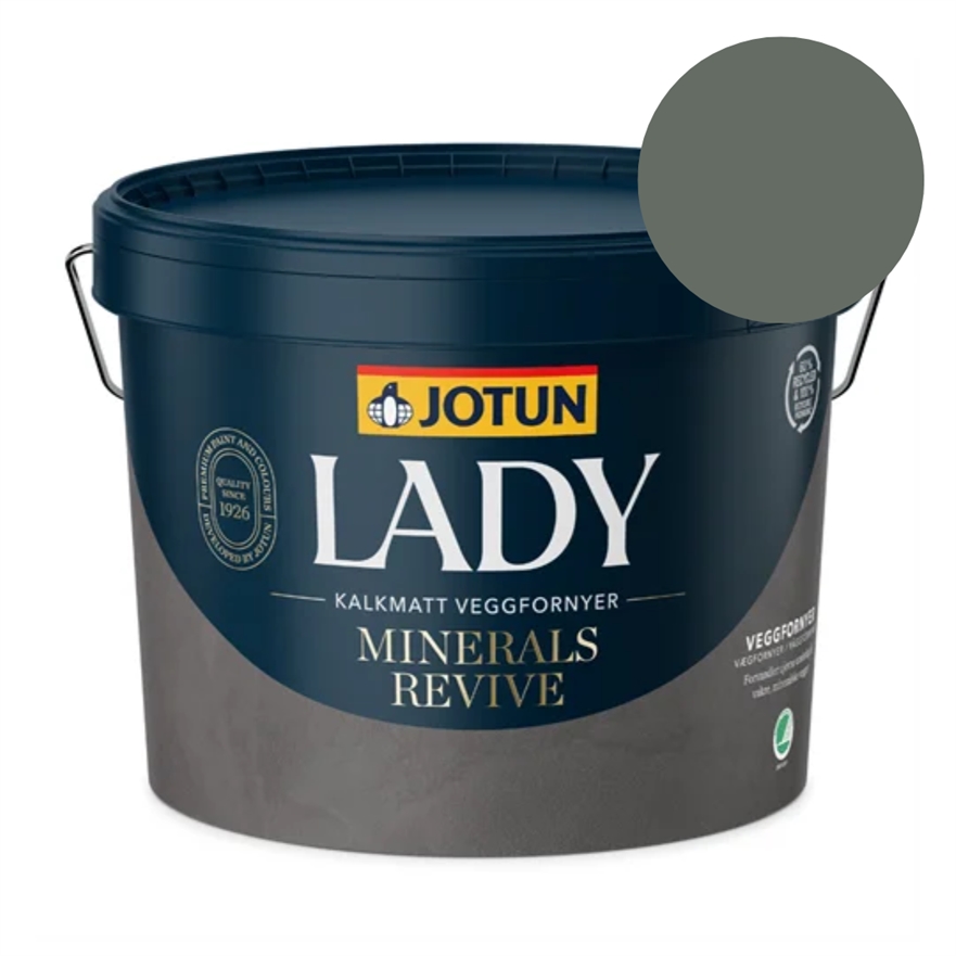 TILBUD: JOTUN LADY Minerals Revive 9 l. Farve: Mørk Støvet Grøn
