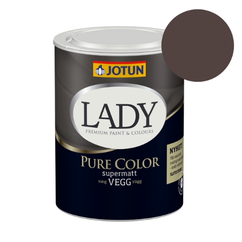 TILBUD: JOTUN LADY Pure Color 0,68 l. Vægmaling. Farve: 2149 Coffee