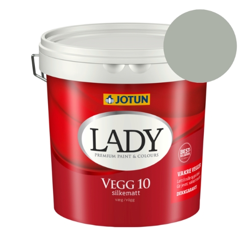 TILBUD: JOTUN LADY Væg 10 Vægmaling  2,7 l. (Glans 10). Farve: 7163 Minty Breeze