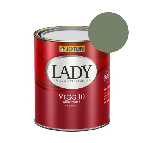 TILBUD: JOTUN LADY Væg 10 Vægmaling  0,68 l. (Glans 10). Farve: 0125 Palmetto