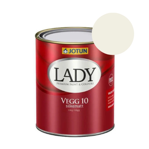 TILBUD: JOTUN LADY Væg 10 Vægmaling  0,68 l. (Glans 10). Farve: 1453 Bomull