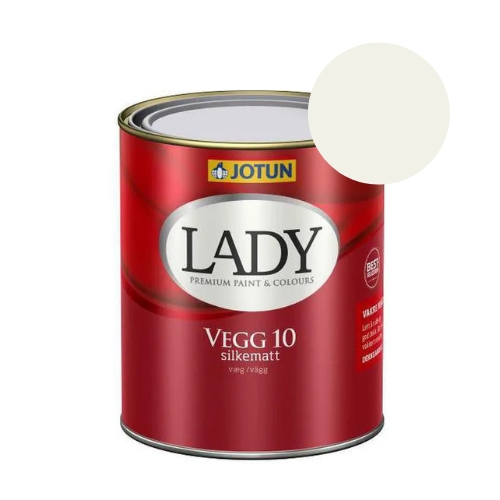 TILBUD: JOTUN LADY Væg 10 Vægmaling  0,68 l. (Glans 10). Farve: 1624 Letthet