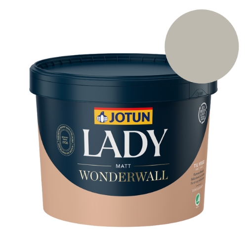 TILBUD: JOTUN LADY Wonderwall 2,7 l. Vægmaling. Farve 12078 Comfort Grey