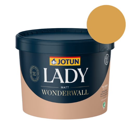 TILBUD: JOTUN LADY Wonderwall 2,7 l. Vægmaling. Farve 1335 Herregårdsgul
