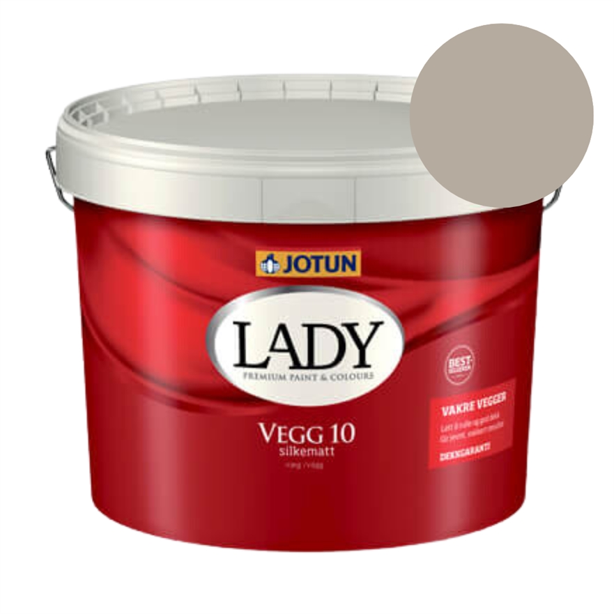 TILBUD: JOTUN LADY Væg 10 Vægmaling  9 l. (Glans 10). Farve: 12180 Present