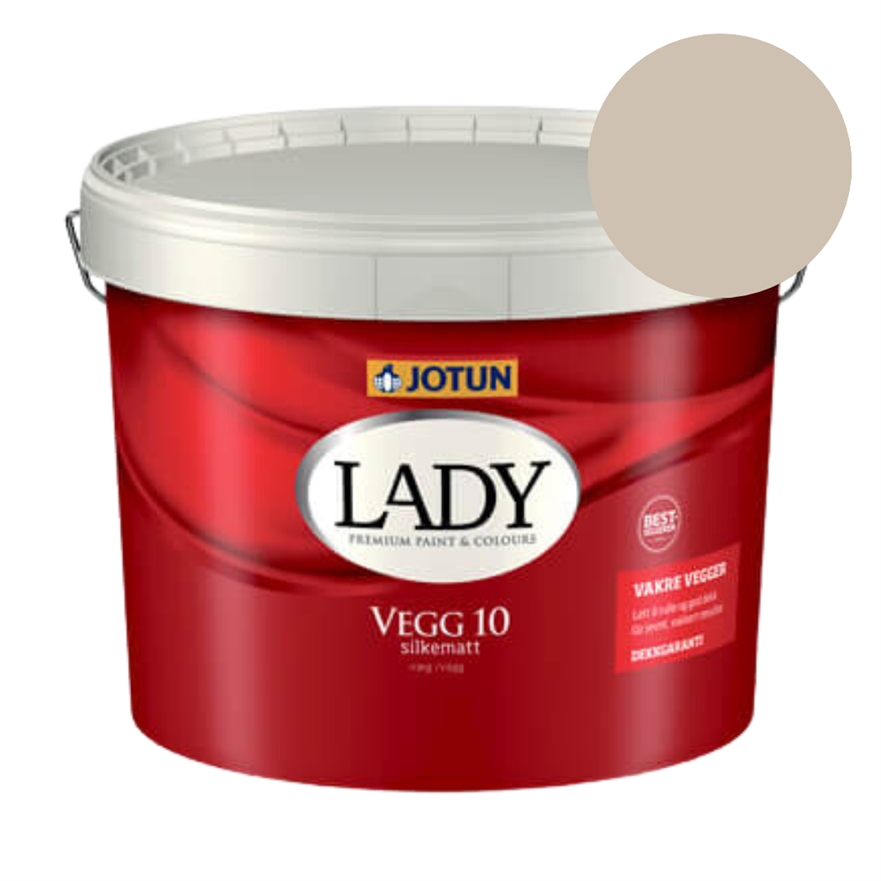 TILBUD: JOTUN LADY Væg 10 Vægmaling  9 l. (Glans 10). Farve: 1359 Macchiato
