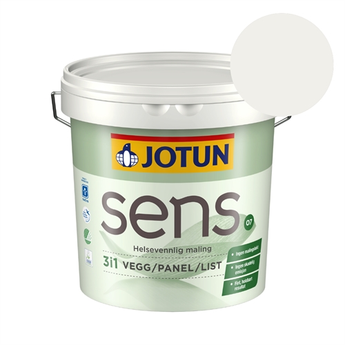 TILBUD: JOTUN SENS 2,7 l. Vægmaling (Glans 07). BESTSELLER - Klassisk hvit