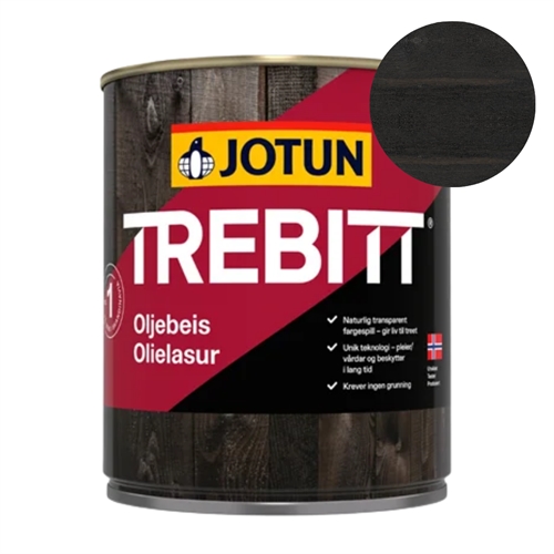 TILBUD: JOTUN TREBITT Oliebejdse - 9 L - Farve: 0699 Sort