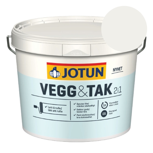 TILBUD: JOTUN Væg og loft 2,7 l. Farve: 9918 Klassisk Hvit