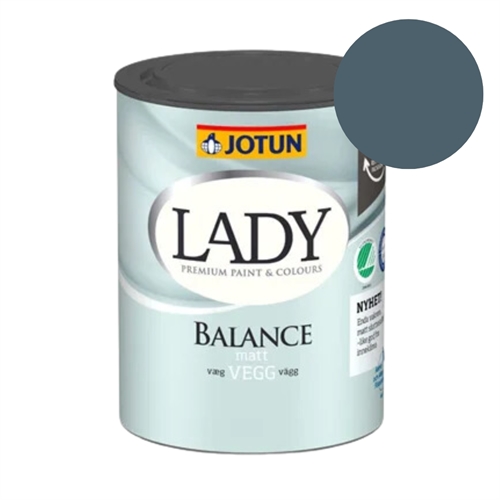 TILBUD: JOTUN LADY Balance 0,68 l. Vægmaling. Farve: 5455 Industrial Blue