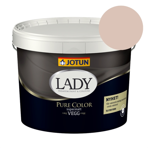 TILBUD: Jotun Lady Pure Color 4,5 l. Vægmaling - Farve: DECO PINK 2782