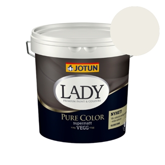 TILBUD: Jotun Lady Pure Color 2,7 l. Vægmaling -  Farve: 1001 Egghvit
