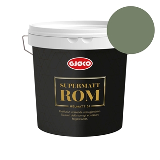 TILBUD: Gjøco Supermat Rom 9 l. vægmaling (Glans 01). Farve: 0125 Palmetto 