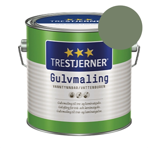 TILBUD: Jotun Trestjerner Gulvmaling 2,7 l. Halvblank - Farve: 0125 Palmetto