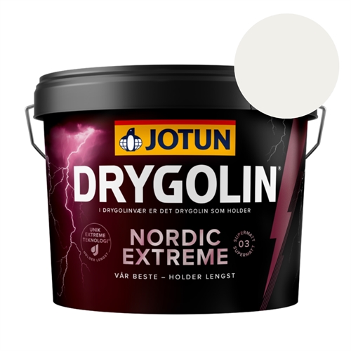 TILBUD: Jotun Drygolin Nordic Extreme Supermat 9 l. Farve: 9918 Klassisk Hvit