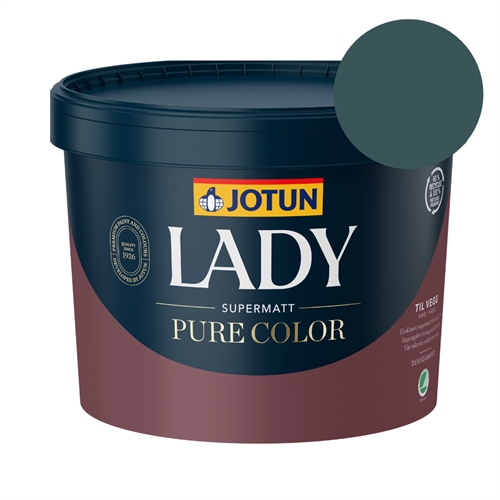 TILBUD: JOTUN LADY Pure Color 9 l. Vægmaling. Farve s7020-b30g