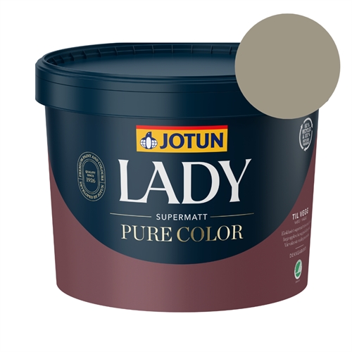 TILBUD: JOTUN LADY Pure Color 2,7 l. Vægmaling. Farve: 0394 Varmgrå x 2