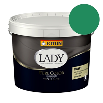 TILBUD: Jotun Lady Pure Color 9 l. Vægmaling - Farve: Grøn