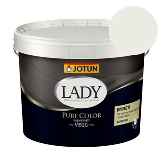 TILBUD: JOTUN LADY Pure Color 9 l. Vægmaling. Farve 1759 Lys Råhvid Ny