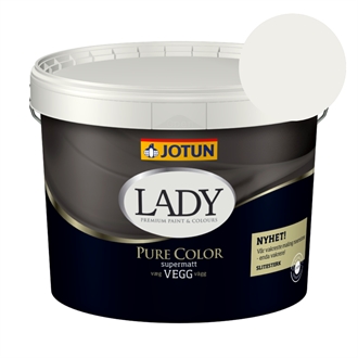 TILBUD: Jotun Lady Pure Color 9 l. Vægmaling - Farve: 1759 Lys Råhvid