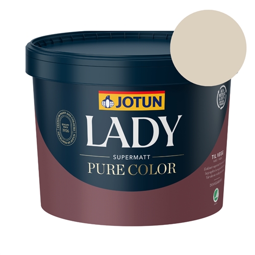 TILBUD: JOTUN LADY Pure Color 9 l. Vægmaling. Farve 10290 Soft Touch