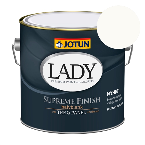 TILBUD: Jotun Lady Supreme Finish 2,7 l. Glans 40 - Farve: RAL Reinweiss 9010