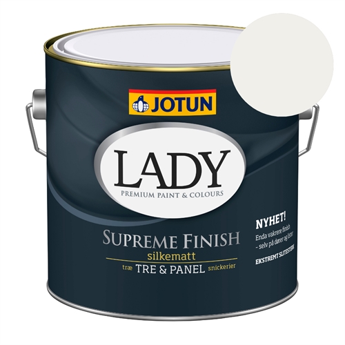 TILBUD: Jotun Lady Supreme Finish 0,68 l. Glans 15 - Farve: 9918 Klassisk Hvit