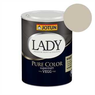 TILBUD: Jotun Lady Pure Color 0,68 l. Vægmaling - Farve: 12075 Soothing Beige
