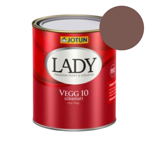 TILBUD: JOTUN LADY Væg 10 Vægmaling  0,68 l. (Glans 10). Farve: 2951 Sophisticated Red