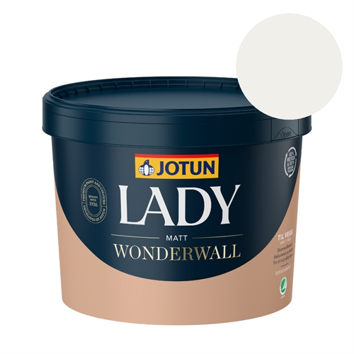 TILBUD: JOTUN LADY Wonderwall 2,7 l. Vægmaling. Farve: 9918 Klassisk Hvit 