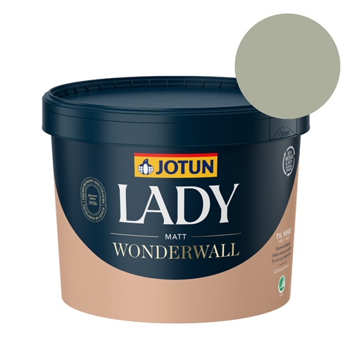 TILBUD: JOTUN LADY Wonderwall 9 l. Vægmaling. Farve 7685 Subtle Green